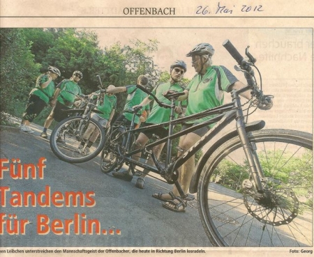 26.05.12: Pressebild unserer Tandemgruppe (Offenbach-Post)