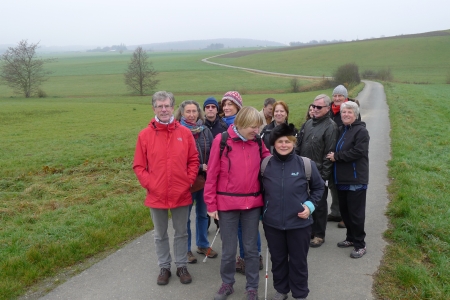 Unsere Gruppe beim Wandern am ersten Tag.