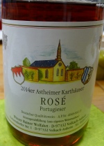 Wein Nr.10: 2014er Astheimer Karthäuser, Rosé (Blauer Portugieser).