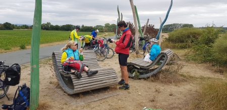 Bei einer Pause kurz vor Bad Vilbel-Gronau.