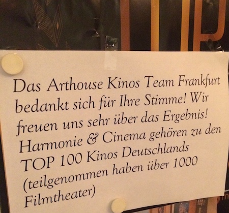 Das Arthouse-Kino gehört zu den 100 beliebtesten Kinos Deutschlands!