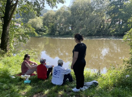 04.09.21: Pause am Fuldaradweg kurz vor Bad Hersfeld.